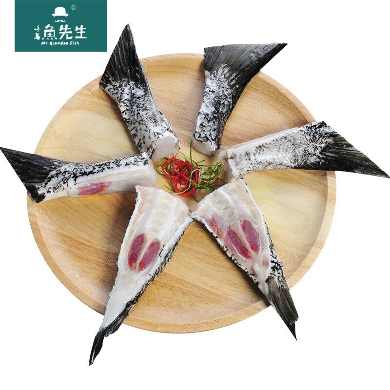 千岛鱼先生国产千岛湖胖头鱼鳙鱼尾500g产地直供海鲜水产国美超市甄选