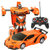 遥控汽车玩具遥控变形汽车人男孩机器人玩具可充电遥控车兰博基尼汽车节日礼物【充电版送配套电池一键变形】(红色-充电版)第4张高清大图