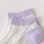 初愫5双紫色格子小清新女士短袜均码其他 简约百搭第5张高清大图