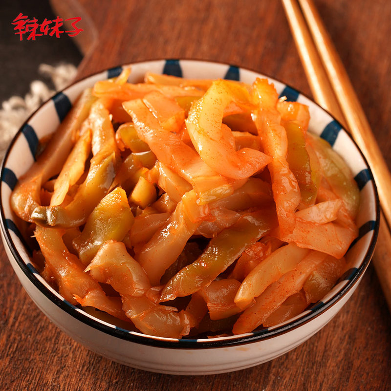辣妹子国美真选辣妹子重庆涪陵脆爽榨菜丝50g5袋开味咸菜小菜佐餐下