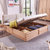 A家家具 北欧实木床1.5米简约现代主卧软包布艺靠背双人床1.8米(1.8*2米高箱床（原木色） 单床)第2张高清大图