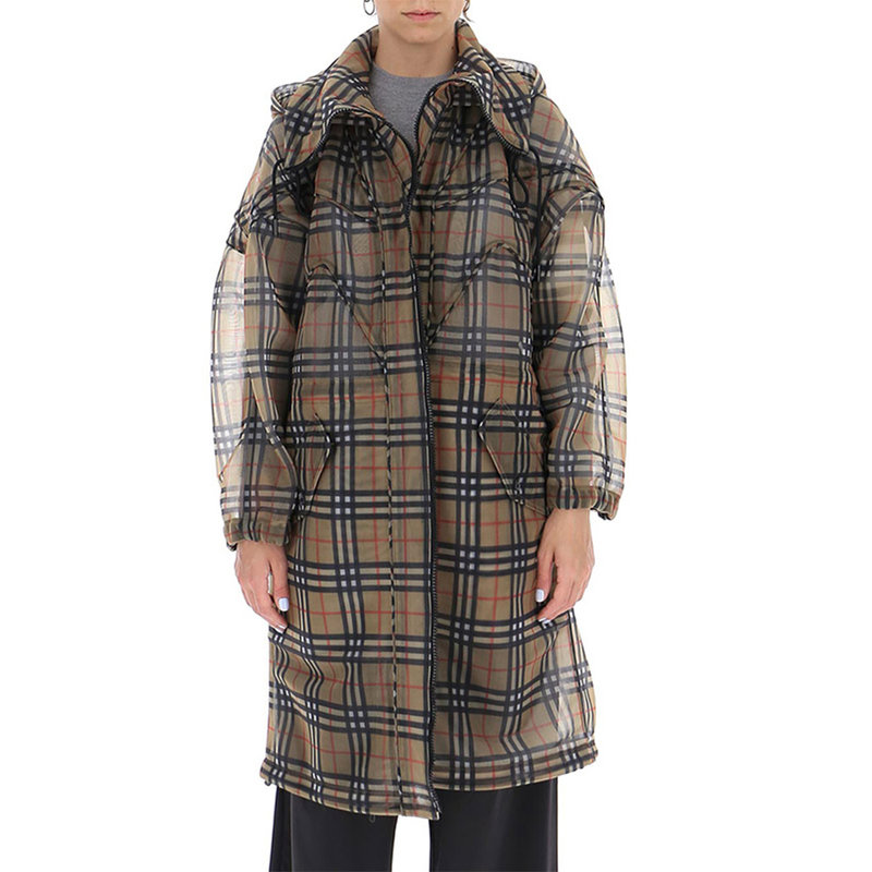 burberry格纹女士大衣80428668格纹时尚百搭