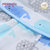 小米米minimoto海底世界系列新生儿夹棉纱布蘑菇背心宝宝防踢被儿童睡袋(粉蓝色)第5张高清大图