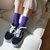 春季新款袜子韩国网红袜马卡龙堆堆袜女袜彩色棉袜日系韩版学生袜(淡黄色 均码)第4张高清大图