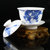 淘瓷缘景德镇手绘青花瓷器茶具绿茶盖碗三才杯陶瓷茶碗陶瓷盖碗盖杯(香葡萄)第2张高清大图