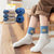 【五双装】KOUDOO儿童袜子秋冬新款加厚保暖卡通中筒棉质毛圈袜(XL码（约9-12岁） QZ-鲨鱼毛圈)第2张高清大图