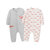 巴拉巴拉婴儿连体衣开档儿童空调服宝宝爬服哈衣新生儿衣服两件装(66cm 白红色调)第5张高清大图