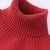 金兔高领纯色针织衫保暖冬季新款女式毛衣 JX02603005-L码红 宽松舒适百搭第4张高清大图