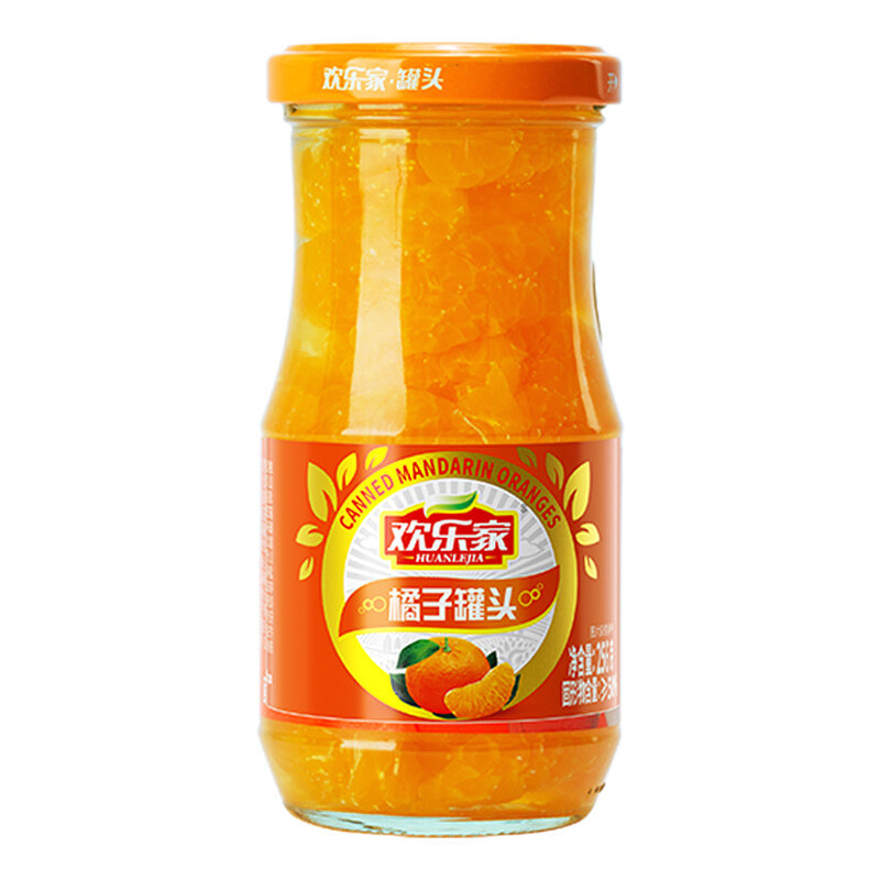欢乐家糖水橘子罐头256g12瓶整箱装新老包装随机发货