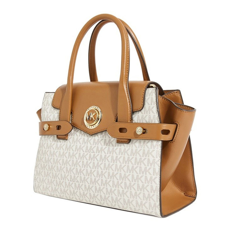 michaelkors女士棕配香草色单肩手提包30s0gnms1bvanillaacrn棕色时尚