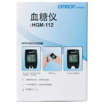 欧姆龙（OMRON）血糖仪 家用 HGM-112（赠25条试纸+25支针头）