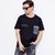 JLS【100%纯棉】2021年夏季新品圆领时尚设计时尚男式T恤M码黑 纯棉舒适第8张高清大图