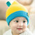 秋冬宝宝帽男童小孩棉胎帽0-3-6-12个月女童婴儿帽子新生儿帽子春(红色)第3张高清大图