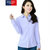 BRIOSO新款衬衫女士牛津纺纯色衬衫 女衬衫百搭商务衬衫(BNJF001)第4张高清大图