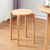 家逸实木凳子家用时尚创意圆凳小矮凳简约现代餐凳实木小板凳(原木色)第3张高清大图