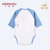 小米米婴儿衣服 男女宝宝长袖包屁衣薄款 新生儿和式护肚衣秋装新(菊蓝 52cm（0-3月）)第2张高清大图