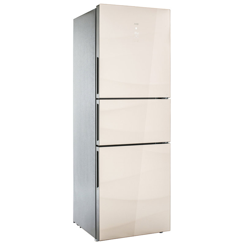 美菱meiling220l01度变频风冷无霜智控风冷三门冰箱bcd220wup3b雅绸金