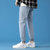 传奇保罗牛仔裤男夏季薄款2021年新款裤子潮流牌直筒宽松男士休闲长裤（M-4XL）812306(蓝色 M)第2张高清大图