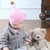 牛奶朋友新生儿春秋冬季胎儿帽男女儿童帽子毛线帽婴儿帽子(粉色 均码0-15个月（40-48CM）)第5张高清大图
