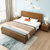 吉木多 橡胶木实木中式简约风1.8,1.5米双人床婚床卧室家具(1.8*2米海棠色 床+床垫+床头柜*1)第5张高清大图