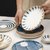 日式釉下彩陶瓷盘子菜盘套装组合家用碟子创意餐具网红牛排西餐盘kb6(毛草8英寸汤盘(2个装))第5张高清大图