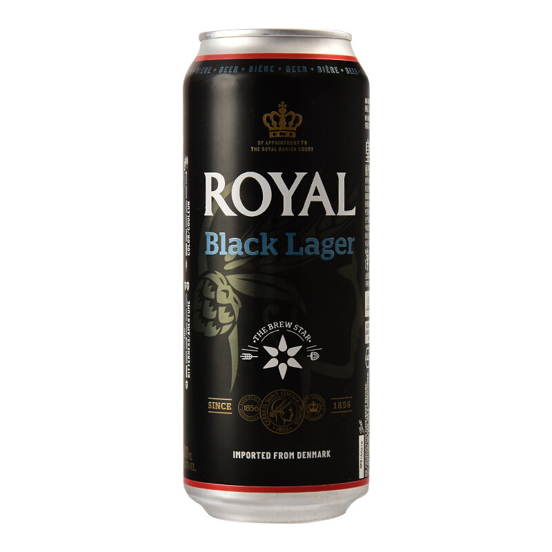 皇家皇室御用royal皇家黑啤酒500ml24听箱丹麦进口