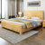 一米色彩实木床双人1.8米高箱储物主卧婚床现代简约新中式单人床1.5经济型(海棠色 1.5*2.0米单个床)第2张高清大图