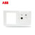 ABB开关插座面板套装永致系列白色五孔插座86型二三极墙壁电源插座开关面板套餐合集(电视+网络)第5张高清大图