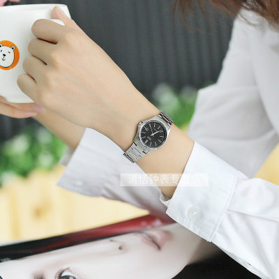 卡西欧（CASIO）女表 女士手表简约时尚防水钢带手表女日韩时尚休闲指针腕表(LTP-1183E-7A)