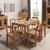 亚格林 北欧 餐桌 全实木餐桌椅组合日式实木饭桌餐厅饭店家具(胡桃色 1.5米（一桌6椅）)第3张高清大图