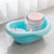 茶花儿童浴盆塑料婴儿洗澡盆小孩可坐可躺宝宝大号防滑洗澡架用品(粉红)第3张高清大图