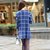 娇维安 韩版春季针织衫 女装毛衣外套 修身显瘦条纹针织开衫 女(藏蓝+米 均码)第2张高清大图