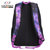 汉诺斯luckysky韩版休闲双肩包女户外时尚功能背包(黑色+紫色)第5张高清大图