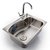 埃菲斯卡卫浴 304不锈钢厨房水槽套装 洗菜盆洗菜池套装 拉丝单槽 Ts-5843K第2张高清大图