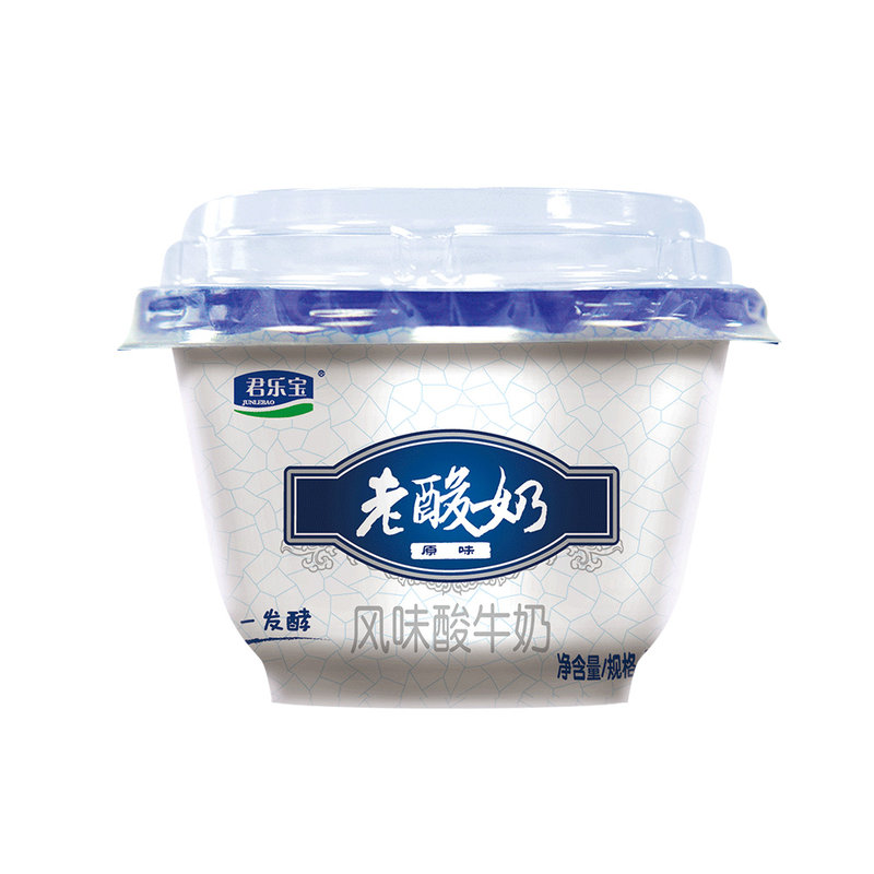 君乐宝老酸奶原味杯139g12杯优质生牛乳发酵特含益生菌优质牧场奶源