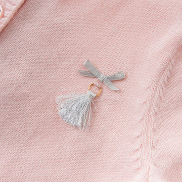 davebella戴维贝拉春季新款女童宝宝纯棉短袖针织开衫DB6955(12M 粉色)