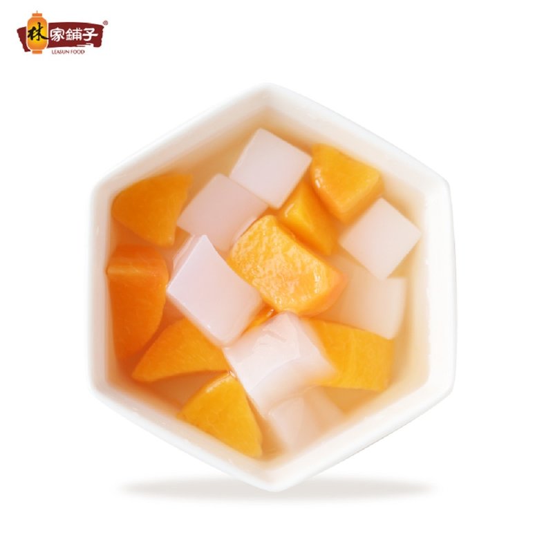 林家铺子国美真选糖水什锦罐头整箱200g8罐黄桃椰果混合纯白砂糖