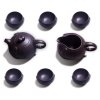 汇邦 HB-1103茶具紫砂黑紫砂大富贵整套茶杯
