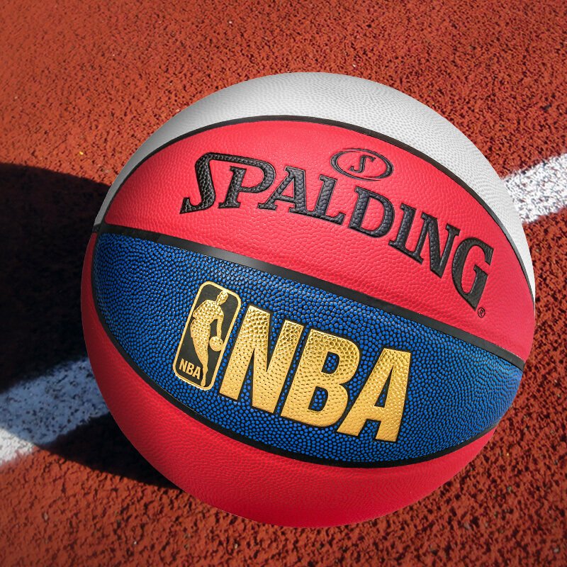 斯伯丁篮球7号蓝球nba经典比赛炫彩室内外耐磨pu皮74655y国美超市甄选