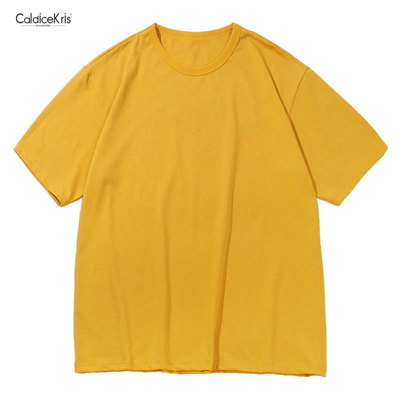 caldicekris中国ck男女情侣经典基础款纯t恤男棉宽松多色t恤ckf223