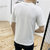 左岸男装夏季新款圆领短袖T恤韩版休闲运动青少年半袖T恤衫潮(白色 XXXL)第5张高清大图