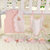 香港亿婴儿新生儿纯棉双层带抱被宝宝礼盒 婴儿服装服饰用品内衣套装婴儿礼盒2129(粉色 均码)第3张高清大图