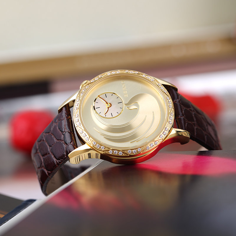 berny伯尼手表凤凰涅盘系列石英表女表奢华镶钻时尚潮流时装表皮带