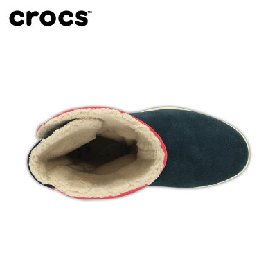 crocs卡骆驰 女士阿黛拉暖绒靴 暖平跟中筒靴保暖棉靴|15496 阿黛拉暖绒靴(烟灰/烟灰 38)