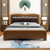 亚格林   简约现代 中式全实木床1.8米1.5m橡木双人床 特价床(床+山棕床垫)第2张高清大图