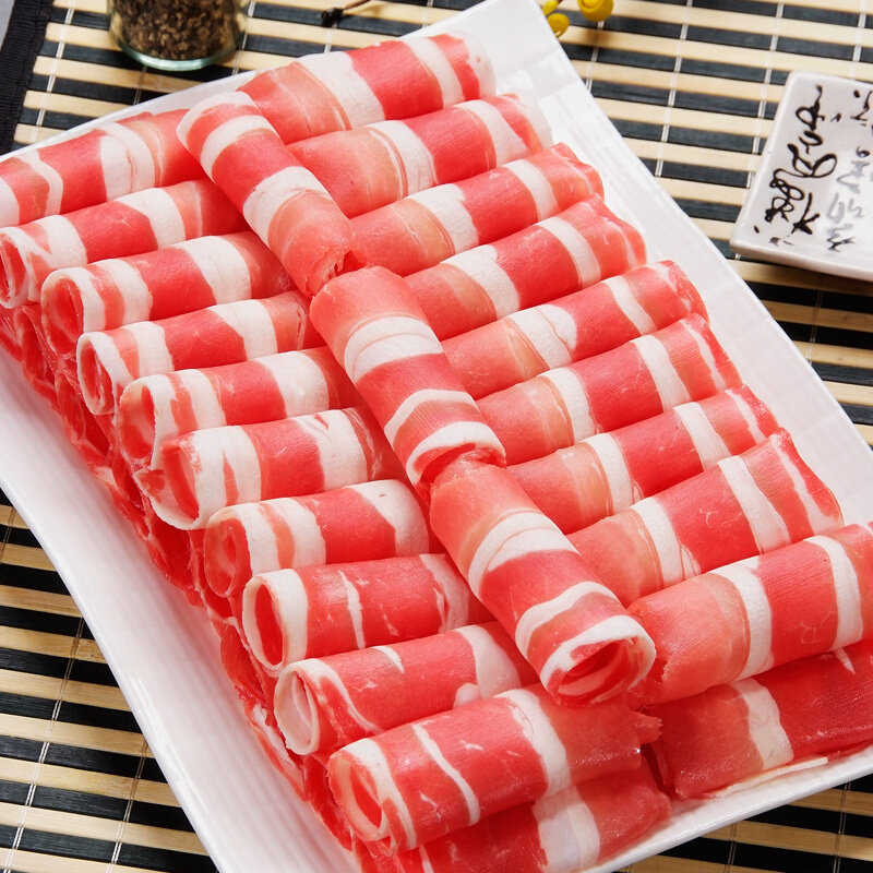 大庄园满宴肥牛肉片牛肉卷谷饲牛肉火锅食材500g袋生鲜国美超市甄选