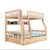 鸿邦实木双层床双层子母床高低床上下床儿童带储物床(直梯款 上100下120cm)第5张高清大图