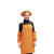 谋福 厨房店员工作围裙服 餐厅服务员围裙+头巾+袖套四件套 制服围裙可爱(橘黄色)第4张高清大图