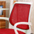 匠林家私椅子弓形降办公椅电脑椅家用(红色 白框)第3张高清大图