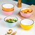 2022新款小碗日式个性米饭碗家用创意多色碗小汤碗面碗简约陶瓷碗(4个4.5英寸钻石碗【粉色】)第3张高清大图
